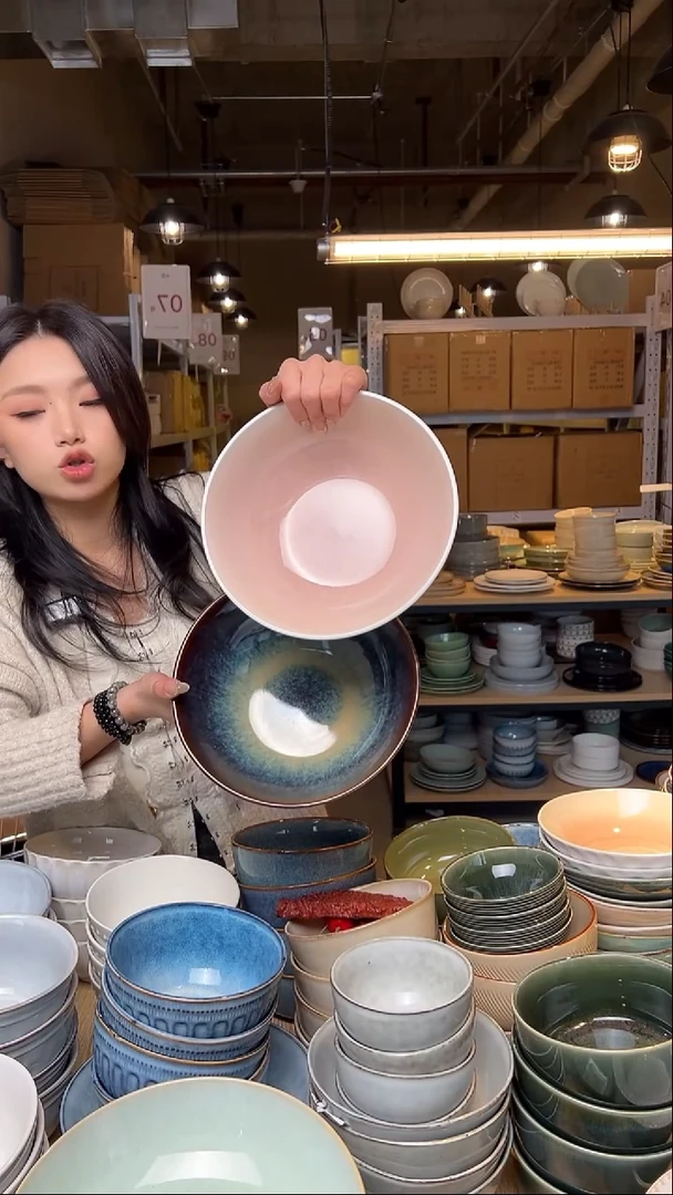 瓷102外贸尾货窑变釉下彩默外微瑕