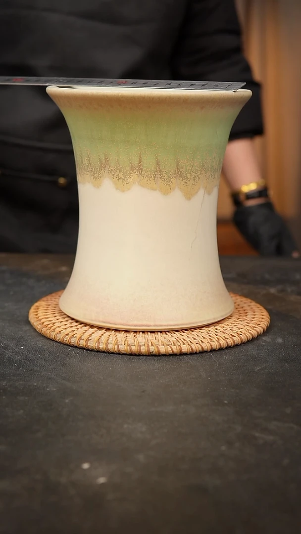 【闪购商品】瓷片泥泥手工花盆口15高18