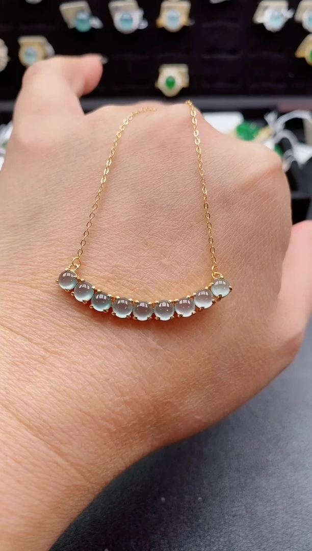 套链银S925镶嵌翡翠1