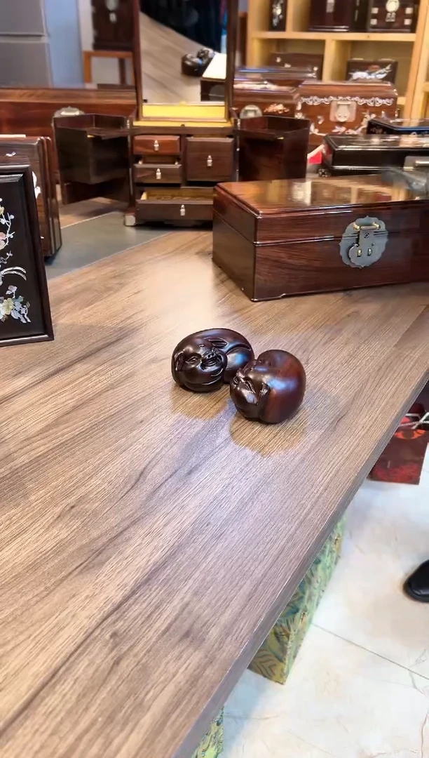 【闪购商品】黑酸枝木类成套家具黑檀木  福猪一对