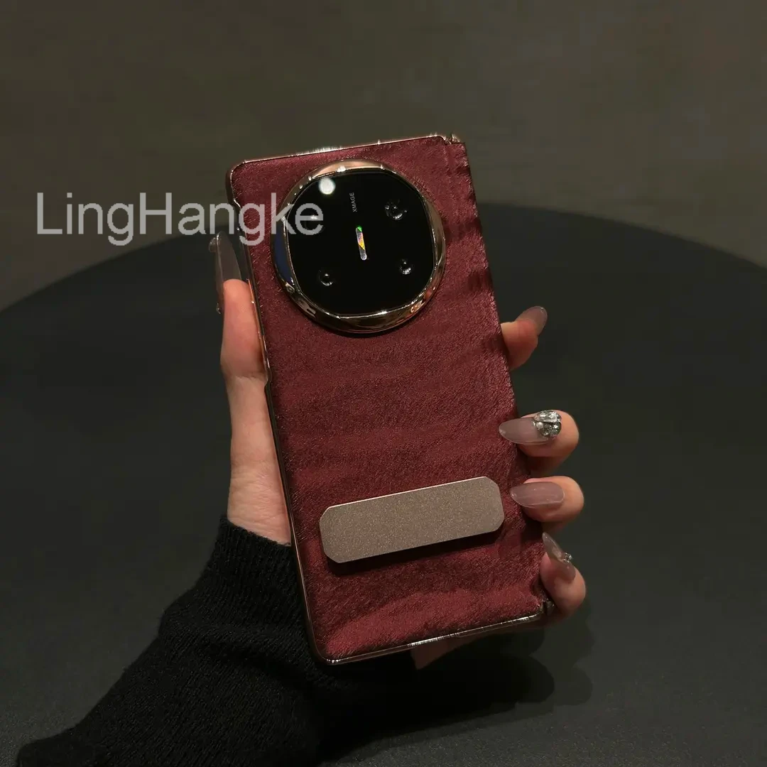 适用华为matex5国风豹纹皮纹旋转支架手机壳matex6中轴保护套x3女