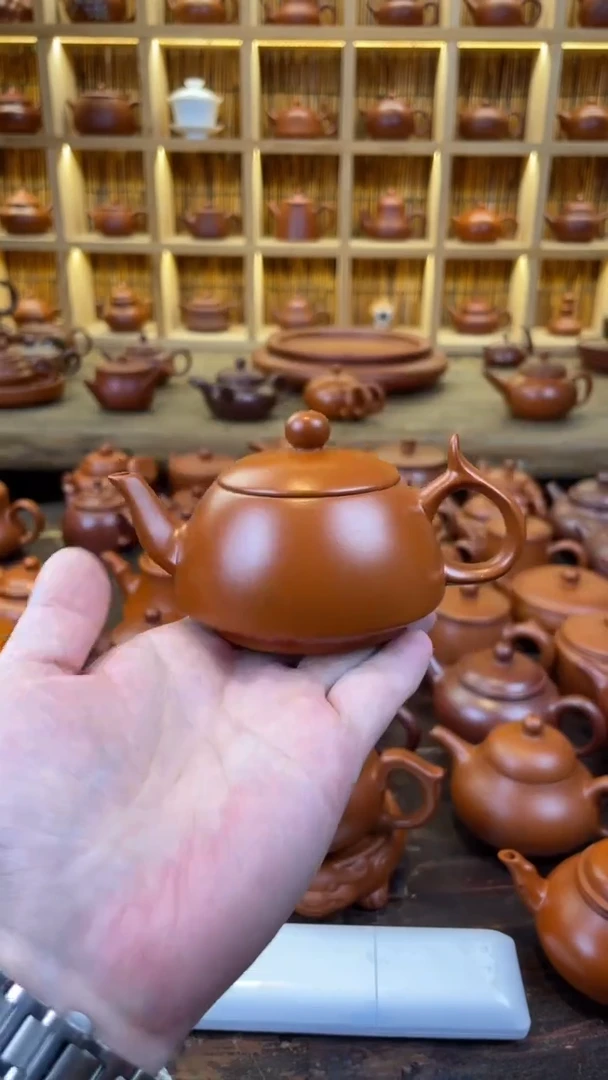 茶壶紫砂朱泥茶壶原矿小容量120毫升