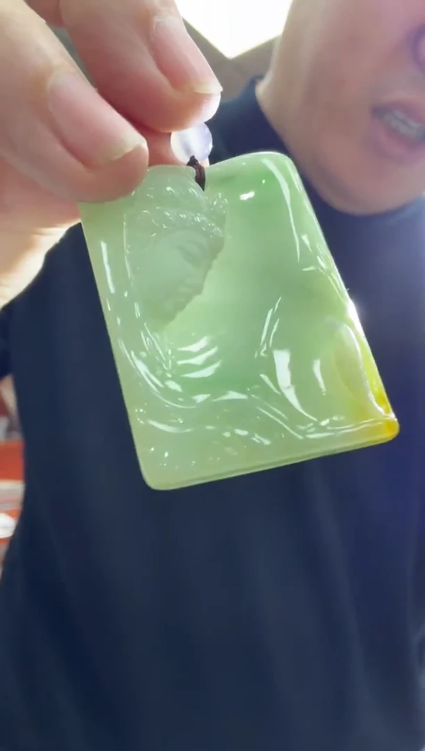 未镶嵌挂件翡翠A货翡翠孤品国雕谢林工