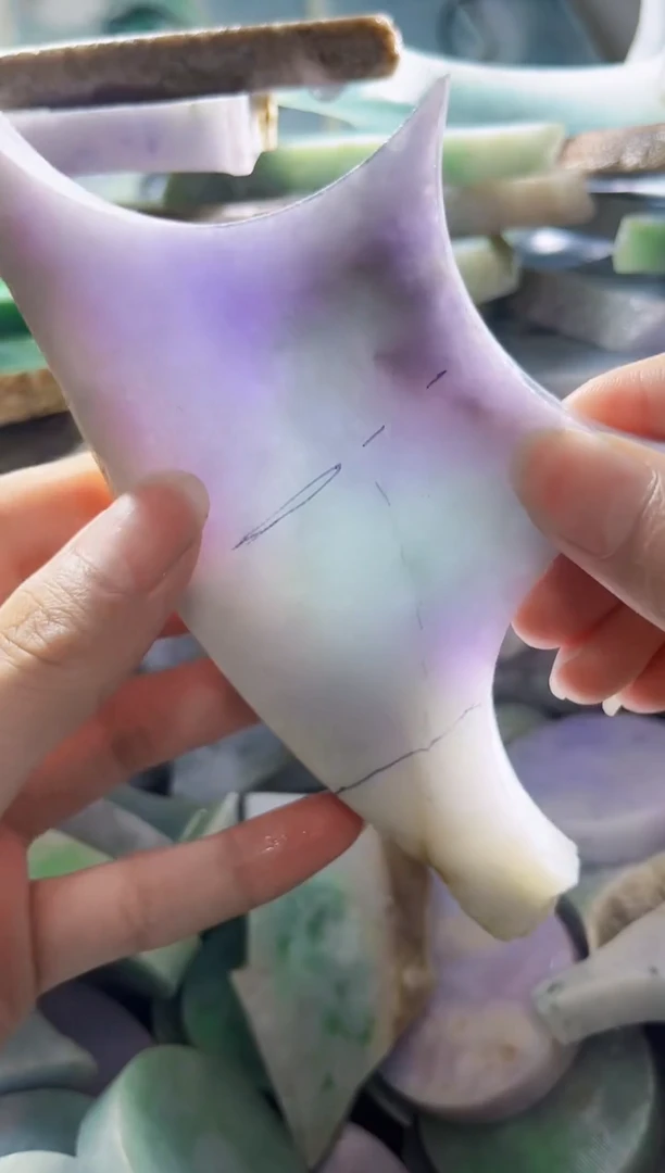 翡翠裸石缅甸翡翠A货陈3075