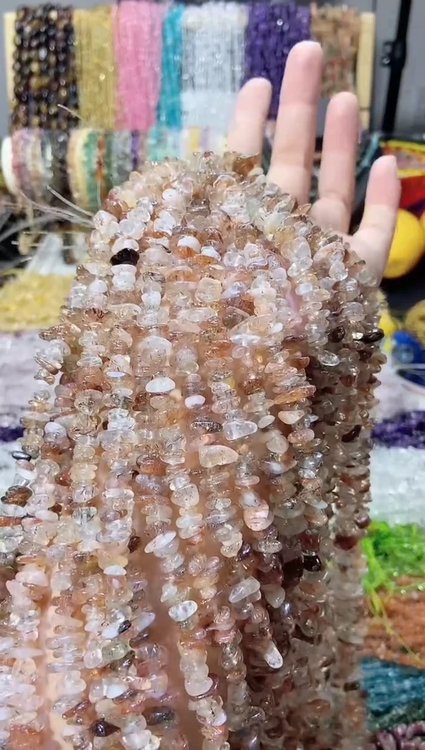 未镶嵌珠宝半成品水晶黑金超七