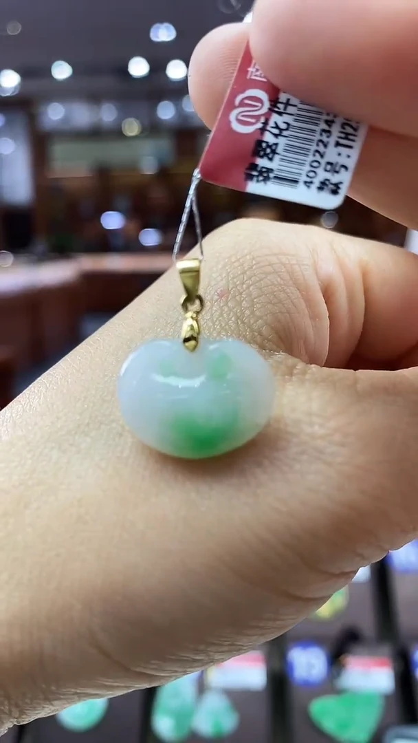 颈饰银S925镶嵌翡翠花件