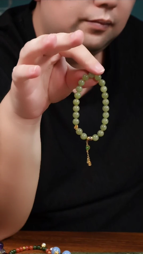 未镶嵌手链和田玉妞*葫芦吊坠