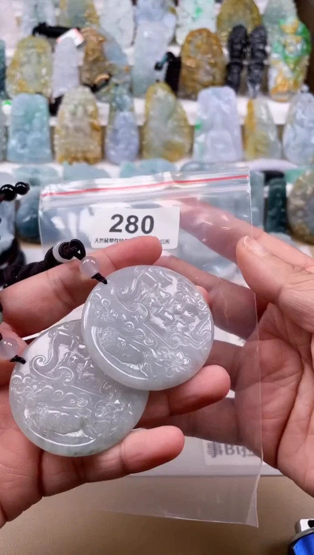 【闪购商品】翡翠颈饰未镶嵌天然缅甸A货翡翠多样性发一280