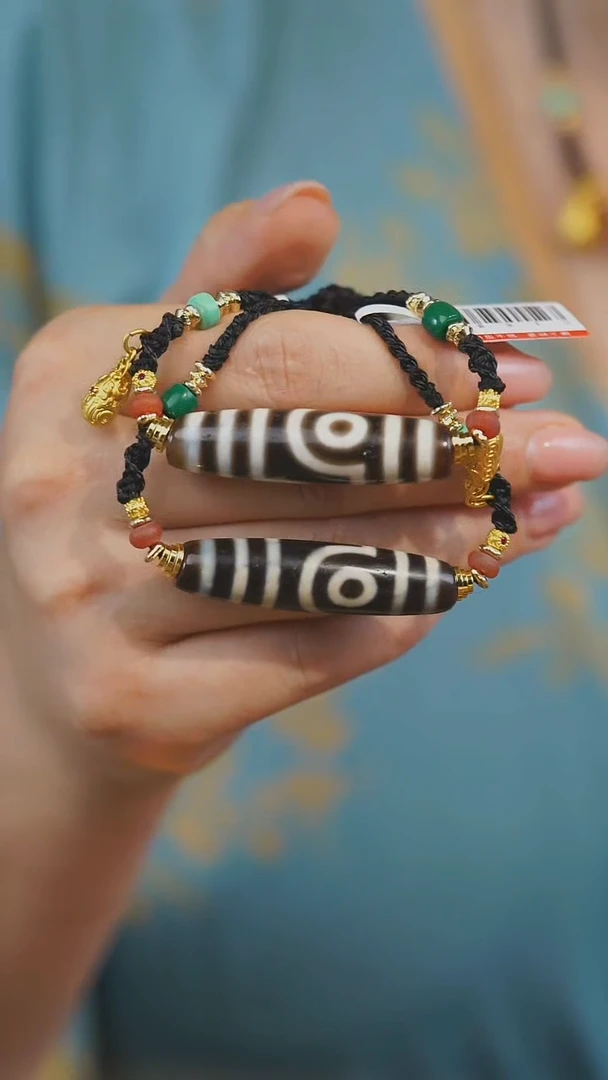 玛瑙/玉髓项链未镶嵌多样性发其一 2眼