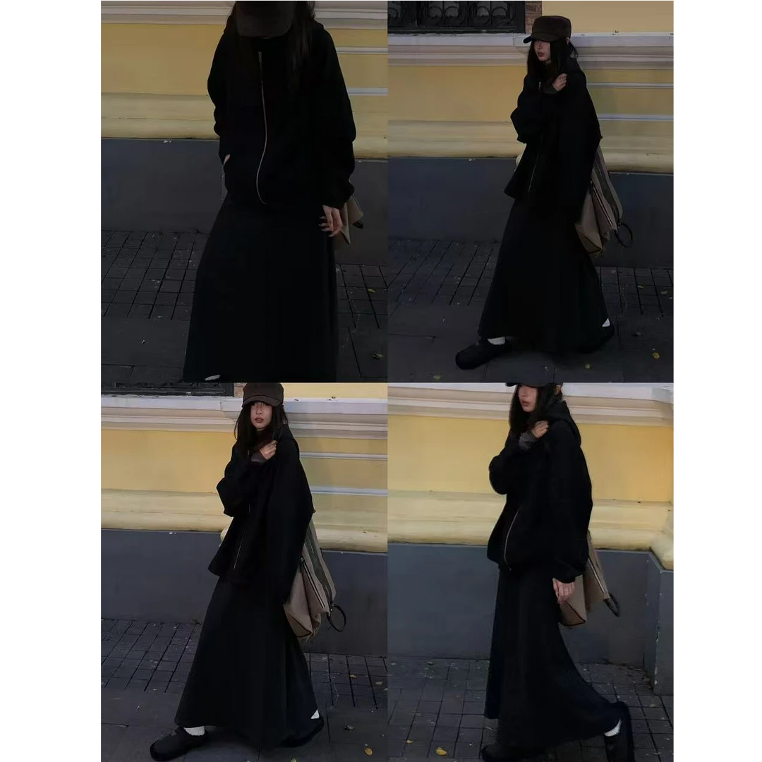 十三行白白家-惬意漫步-冬季新款厚面料很舒适百搭半身裙#88000