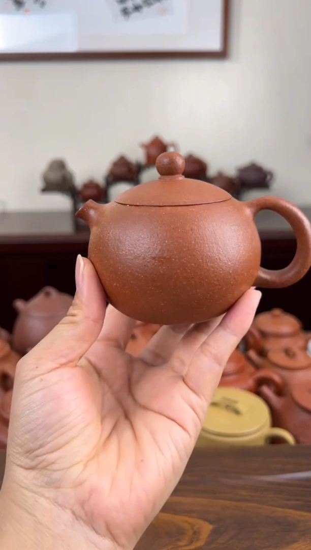 茶壶紫砂七*桔黄降坡西施壶200CC