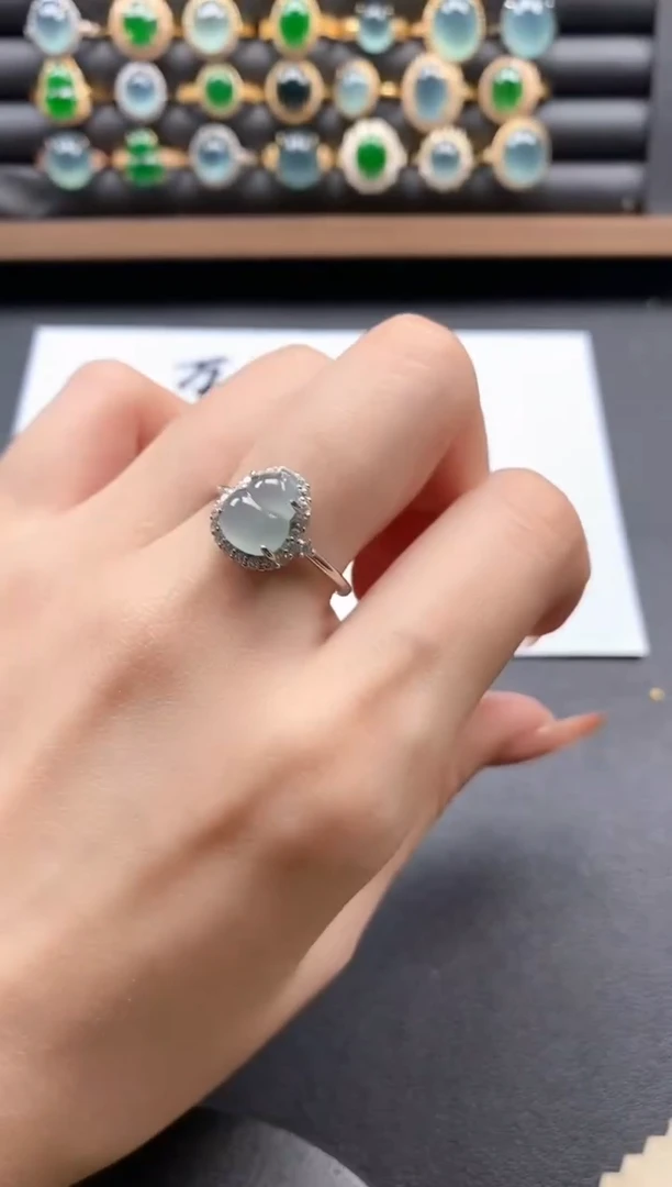 银S925镶嵌戒指翡翠5151-5