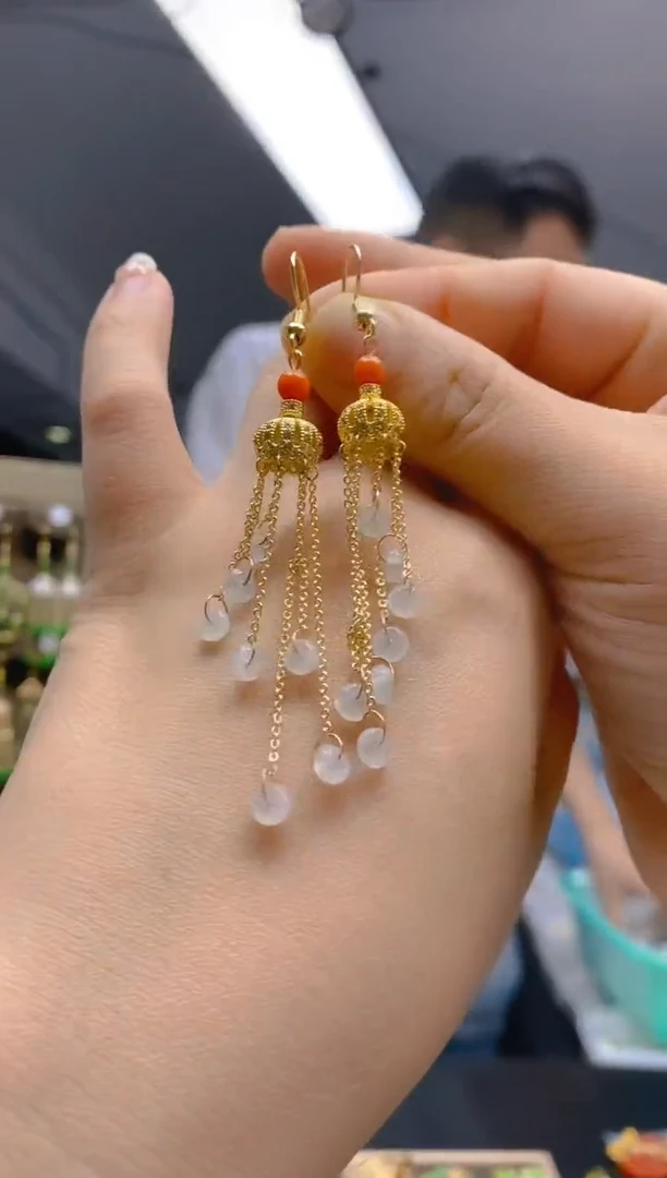 【闪购商品】翡翠耳饰合金450翡翠耳钩