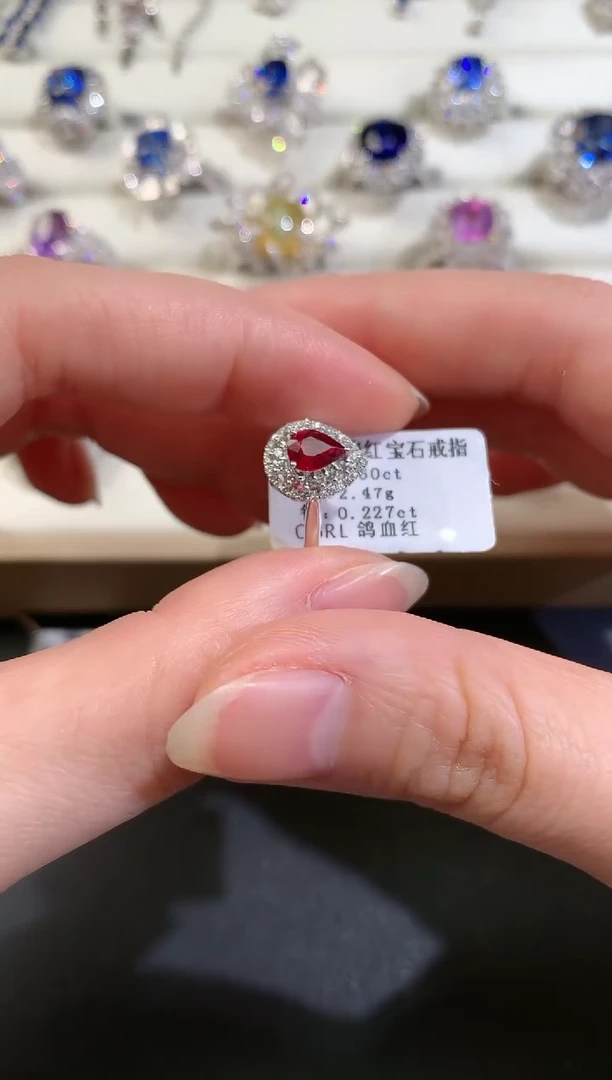 【闪购商品】红宝石戒指18K金镶嵌D854|7580