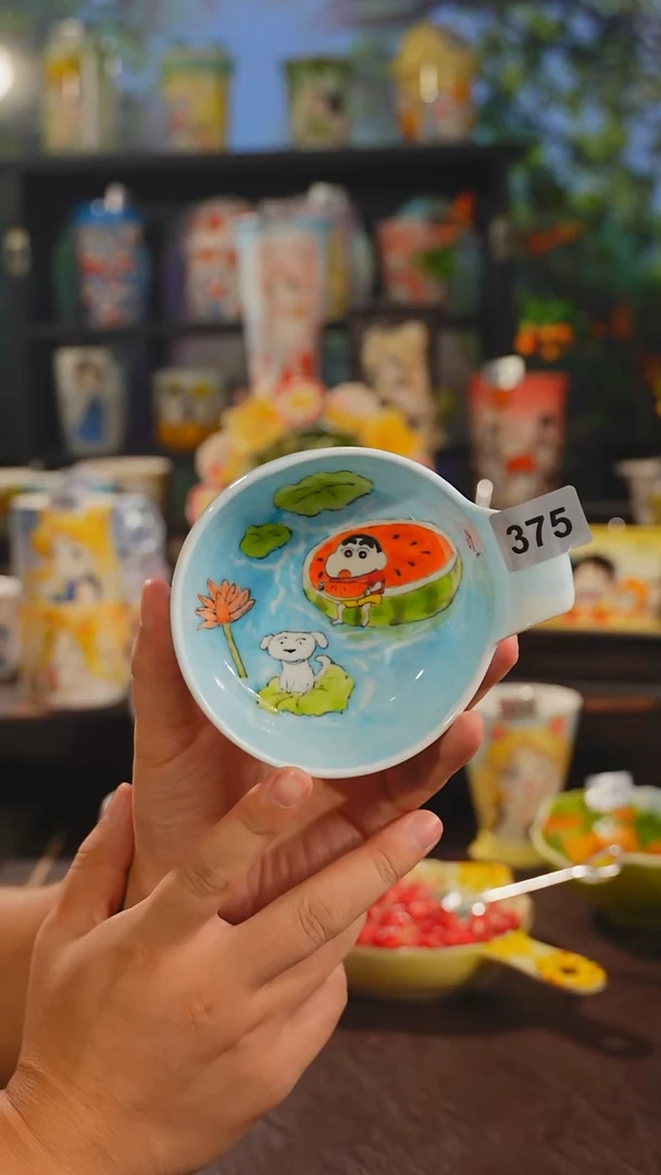 景德镇高温釉下彩手绘陶瓷375