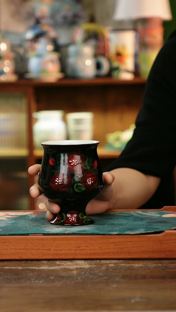 瓷片景德镇纯手工釉下彩精品茶具