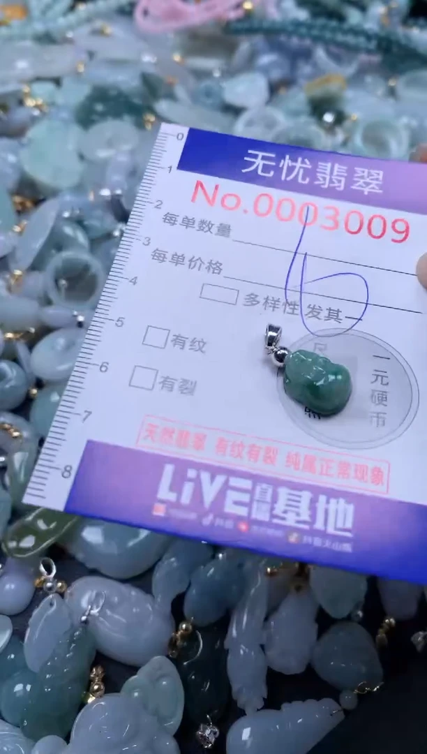 翡翠未镶嵌吊坠(不含链)3009