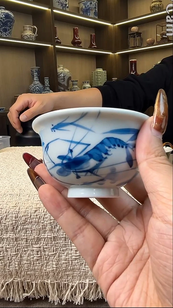 瓷片景德镇毛仔柴窑杯
