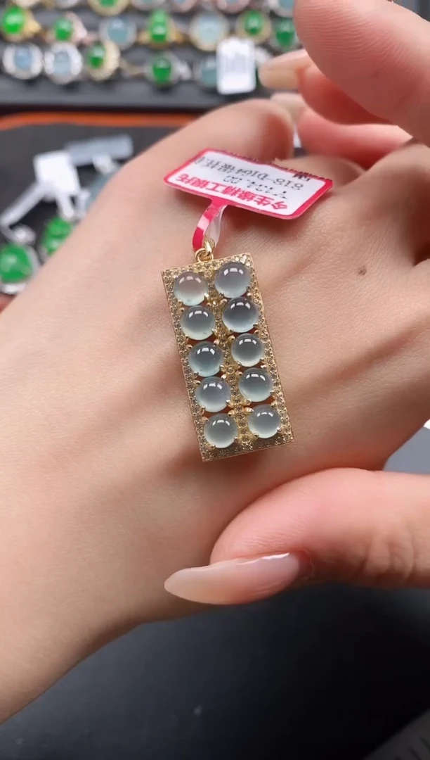 银S925镶嵌戒指翡翠11