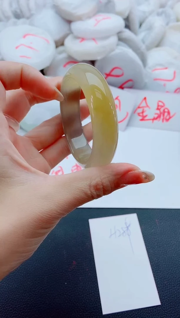 未镶嵌手镯石英质玉H289-53-54