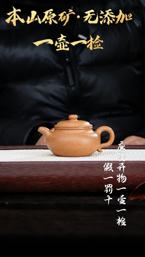 【闪购商品】紫砂茶壶老宕口黄金段  仿古 220cc