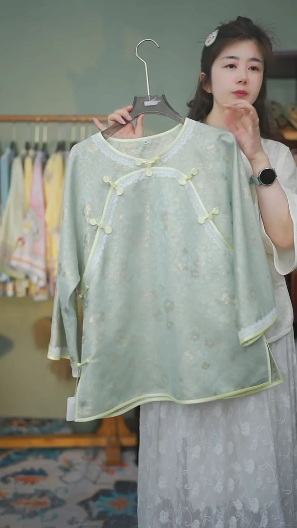 刺绣(M码)120斤内百搭款上衣单层