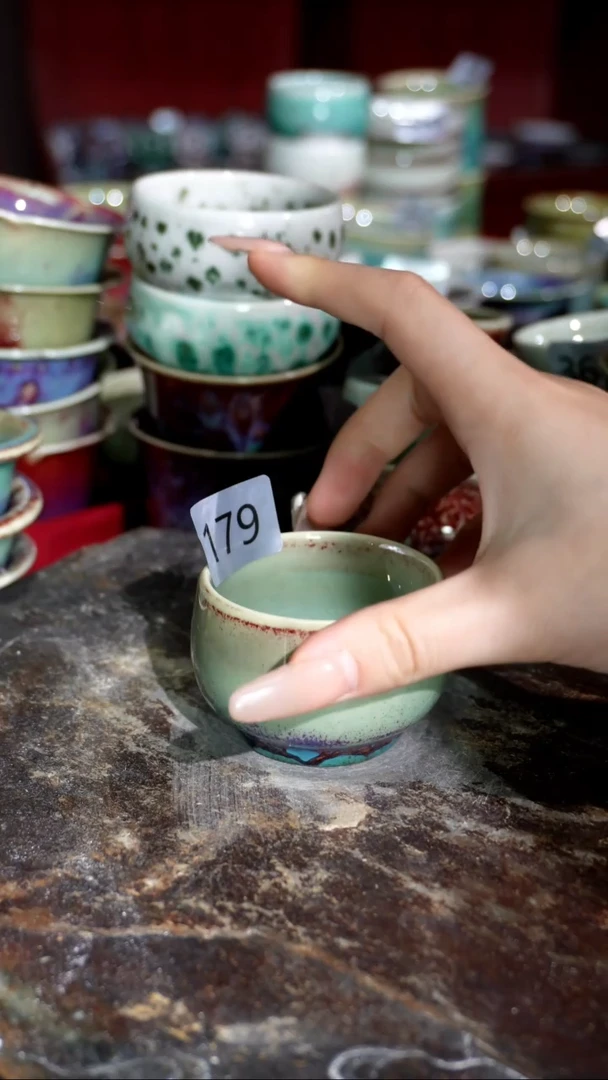 摆件精品窑变钧瓷茶器