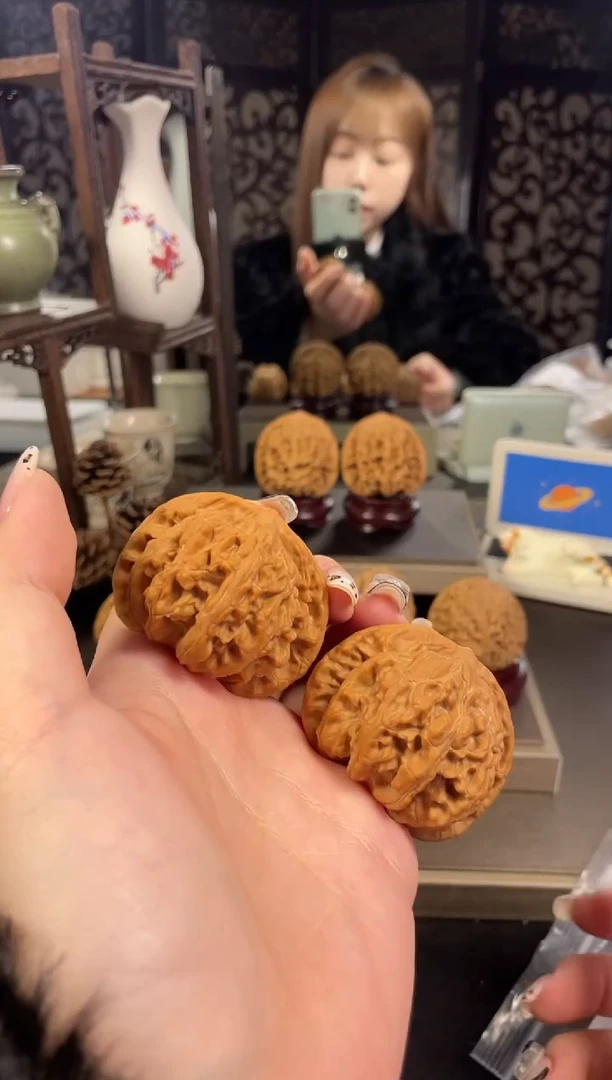 【闪购商品】文玩核桃把件盘龙虎头48尺-10