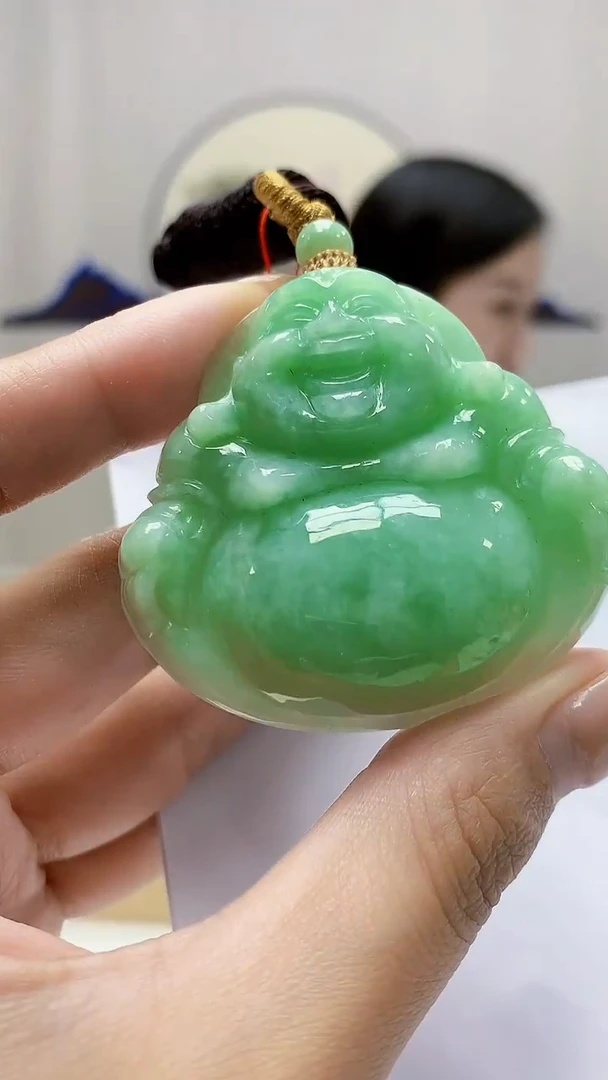 未镶嵌定制翡翠4852MM-毛货挂件70