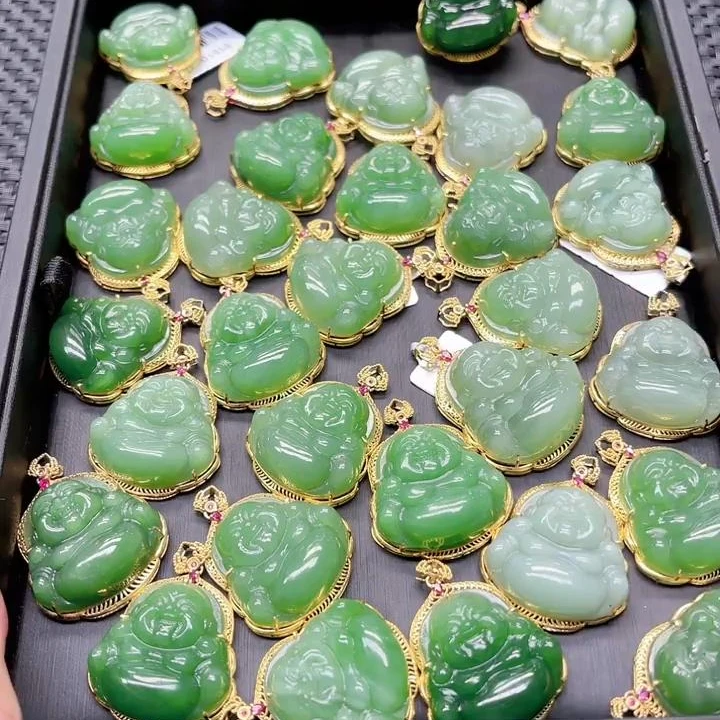 【老郑家】18k金和田玉佛公挂件  多样性发一件不带链 1510