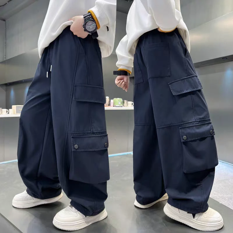 儿童装男童秋装裤子2025新款春秋款中大童运动工装裤秋季男孩长裤