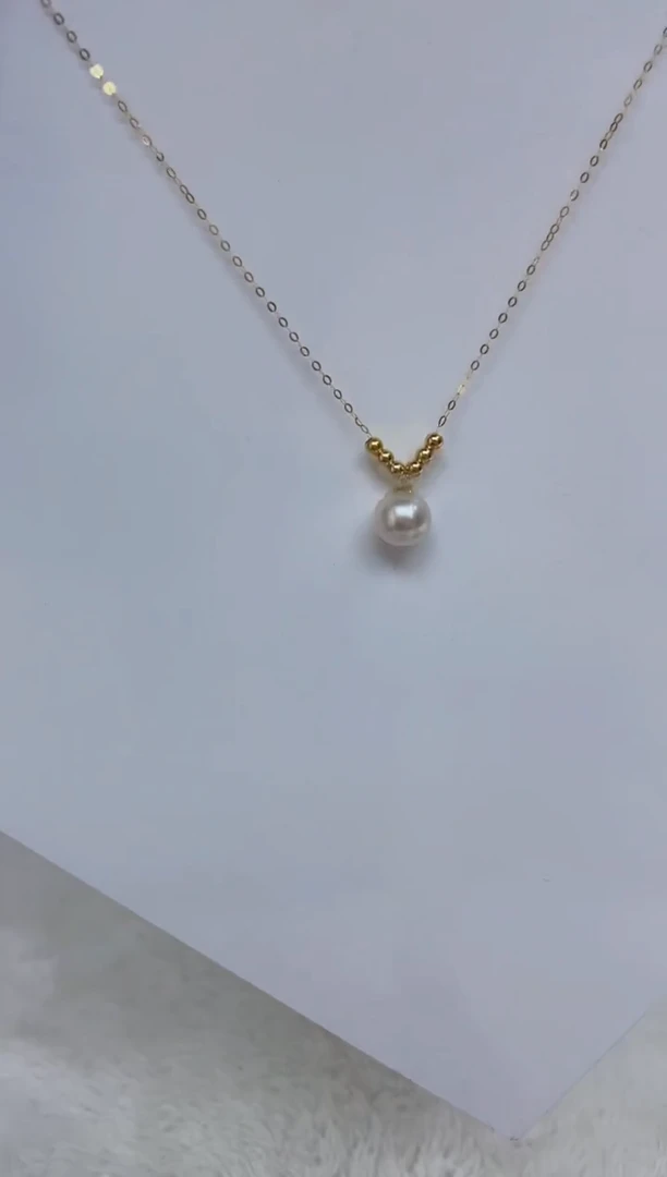 海水珍珠18K金镶嵌颈饰