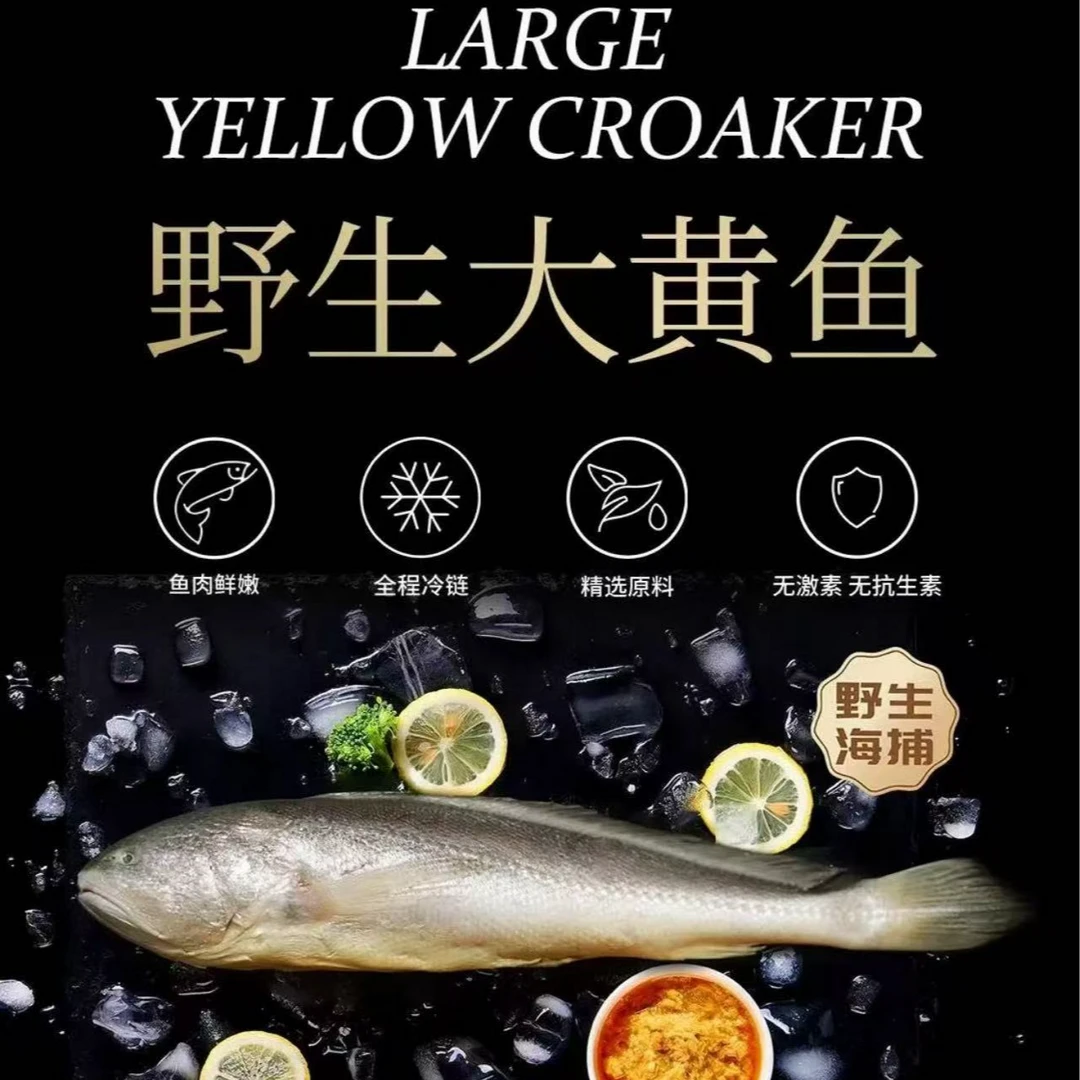 深海野生 海捕 黄鱼 250g左右每条 8条+2条