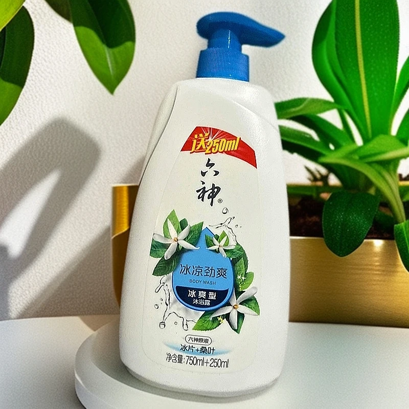 Liushen/六神沐浴露大容量1L冰凉劲爽滋润保湿男女士家用沐浴乳