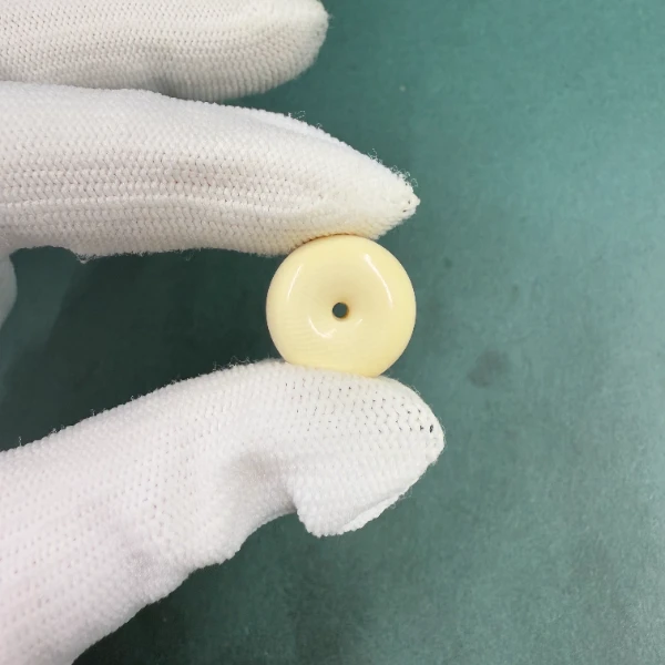 B6328天然猛犸牙平安扣 支持鉴定 假一罚四