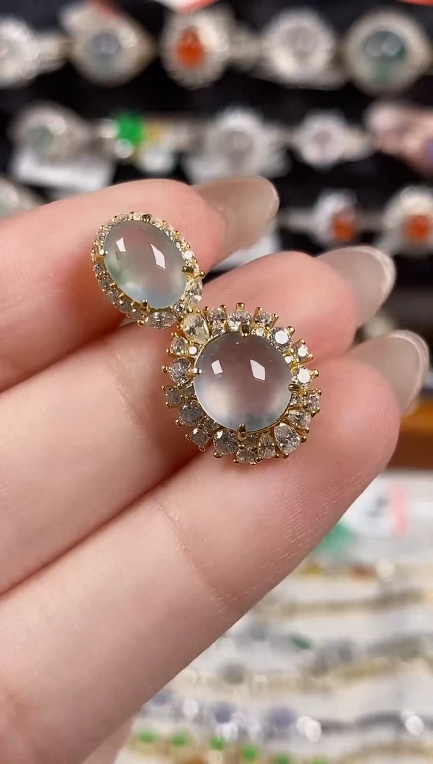 银S925镶嵌戒指翡翠天然A货翡翠58