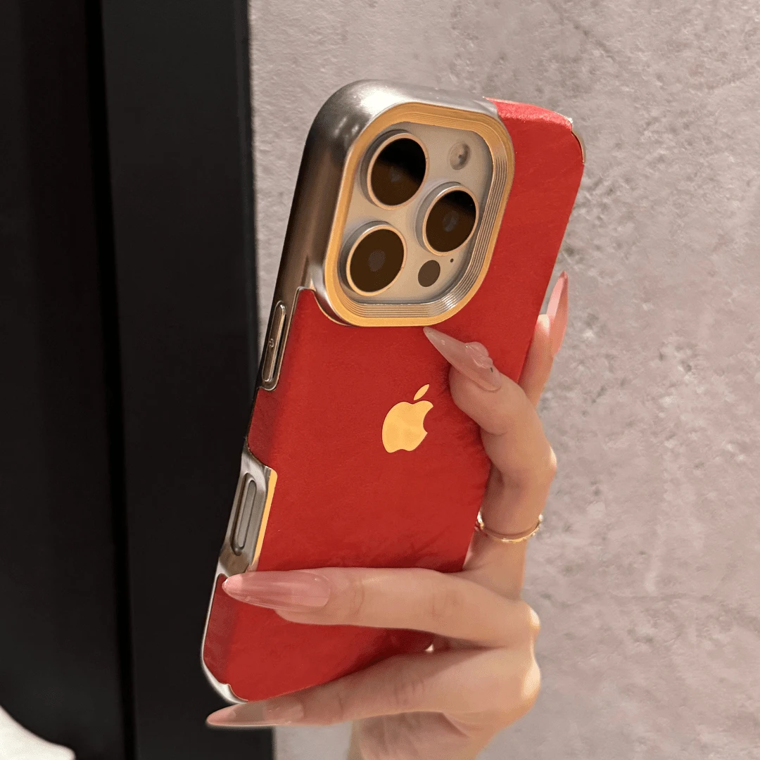 电镀绒布雪山纹适用iPhone16promax手机壳简约苹果15创意14软胶13