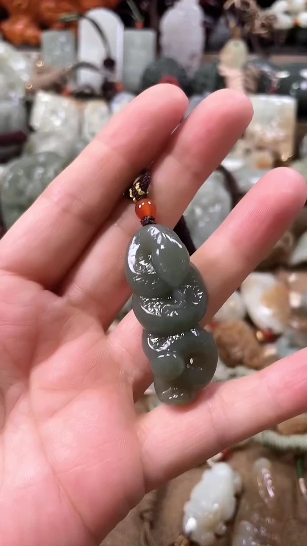 和田玉未镶嵌挂件0015