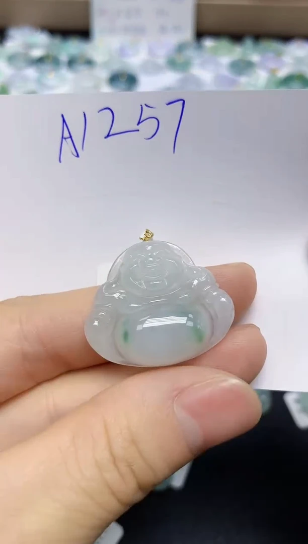 颈饰18K金镶嵌翡翠天然缅甸翡翠A货翡翠百元以上9元证书费自理