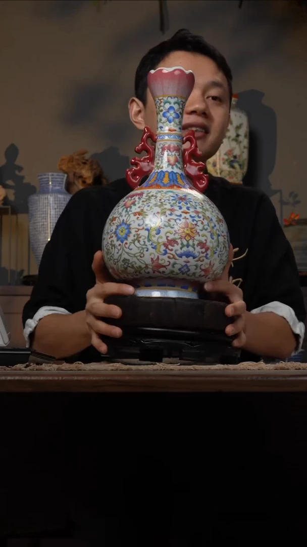 摆件WN问泥景德镇陶瓷花瓶摆件