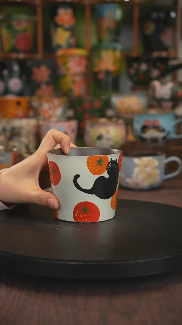 紫砂油画手绘釉下彩