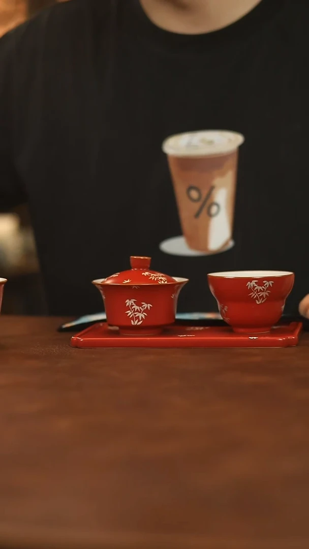 瓷片盖碗+长盘+葫芦杯