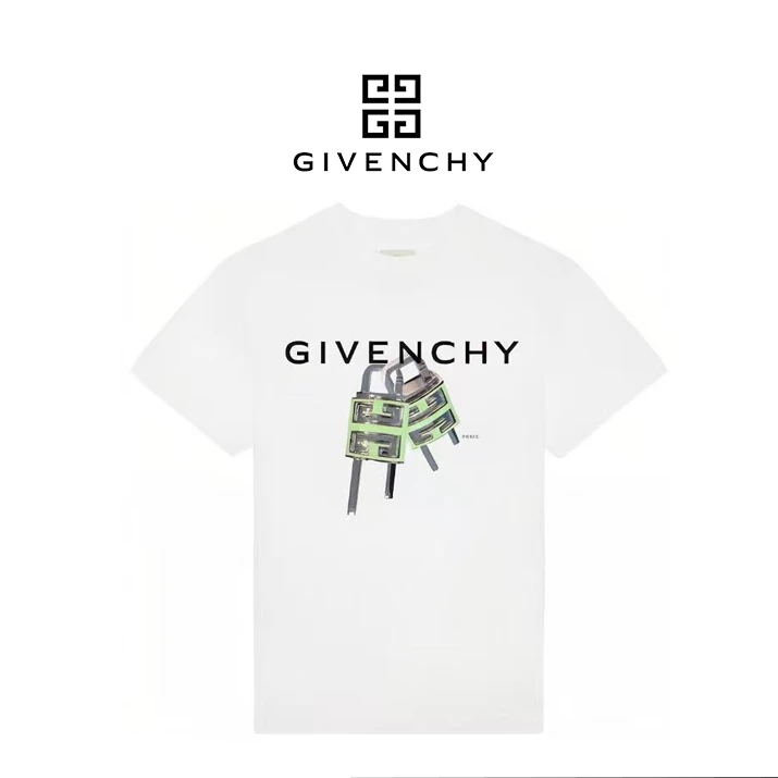 全新未使用 Givenchy/纪梵希 印花圆领套头短袖T恤 男女同款 白色