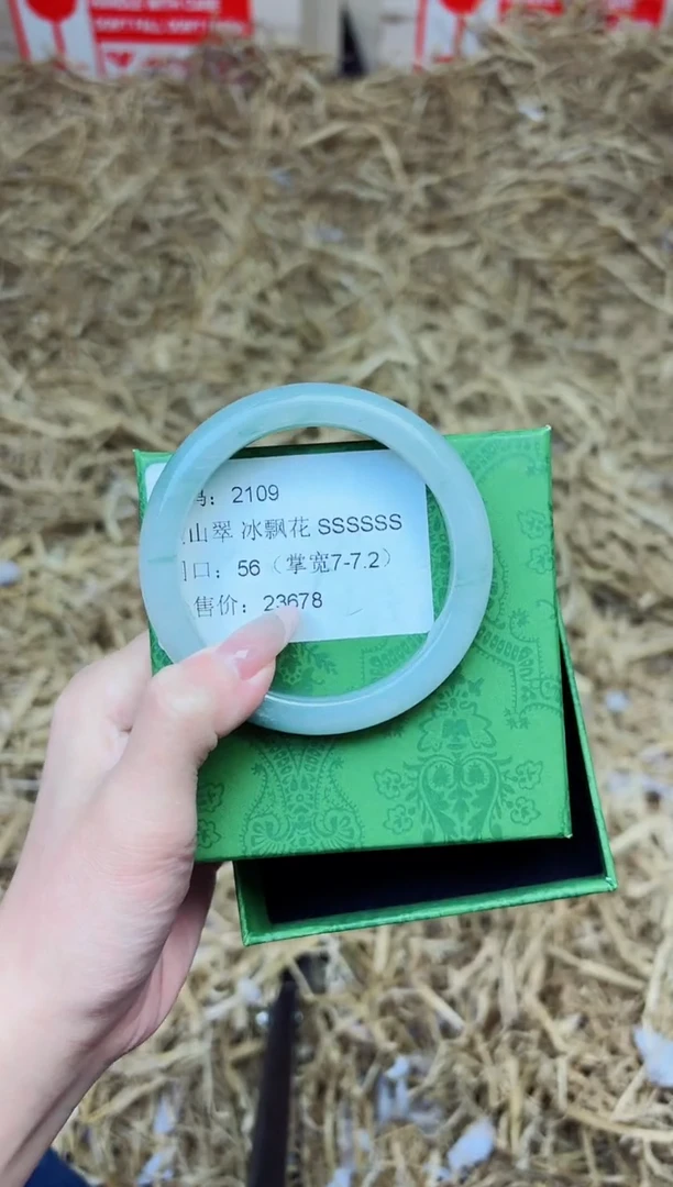 未镶嵌手镯石英质玉2109--圈口56