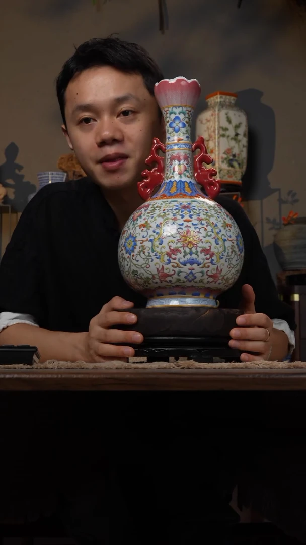 摆件WN问泥景德镇陶瓷花瓶摆件