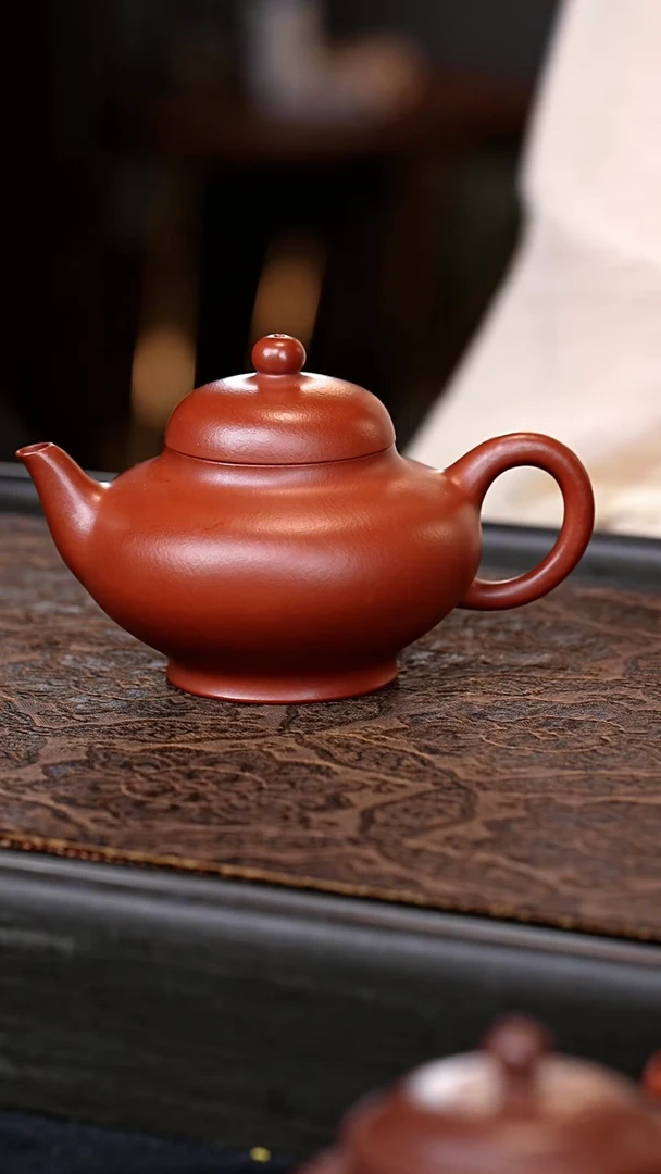 茶壶紫砂华影壶 一物见春