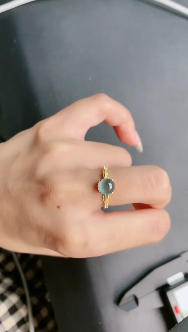 翡翠戒指银S925镶嵌11111