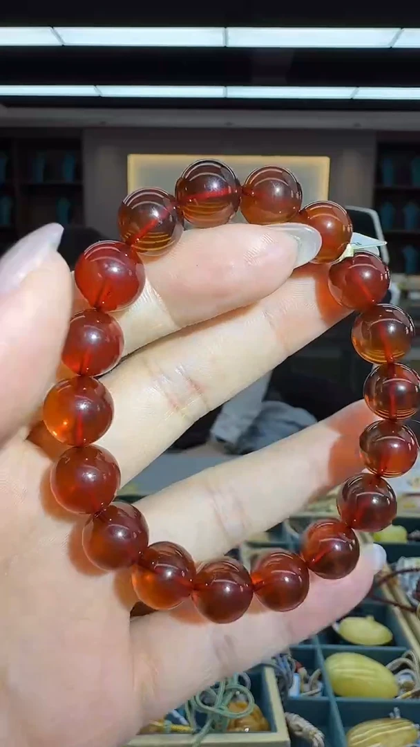 手链琥珀未镶嵌209秒拍号 假一罚三 10mm