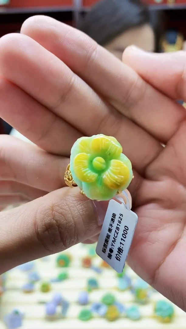 颈饰未镶嵌翡翠戒指