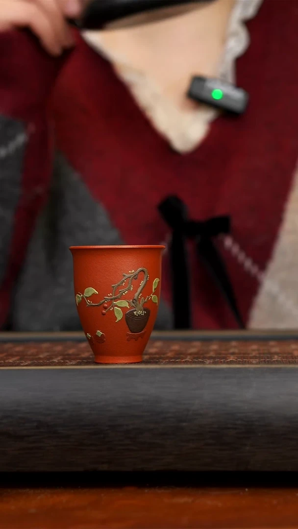 【闪购商品】紫砂茶壶宜兴紫砂朱泥柿柿如意